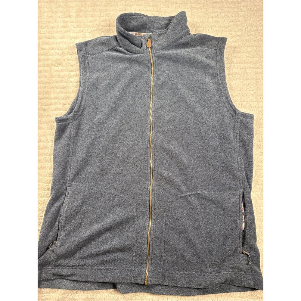 Sherpa Adventure Gear Men's Fleece Vest Navy Blue Full Zip XL EXCELLENT